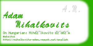 adam mihalkovits business card